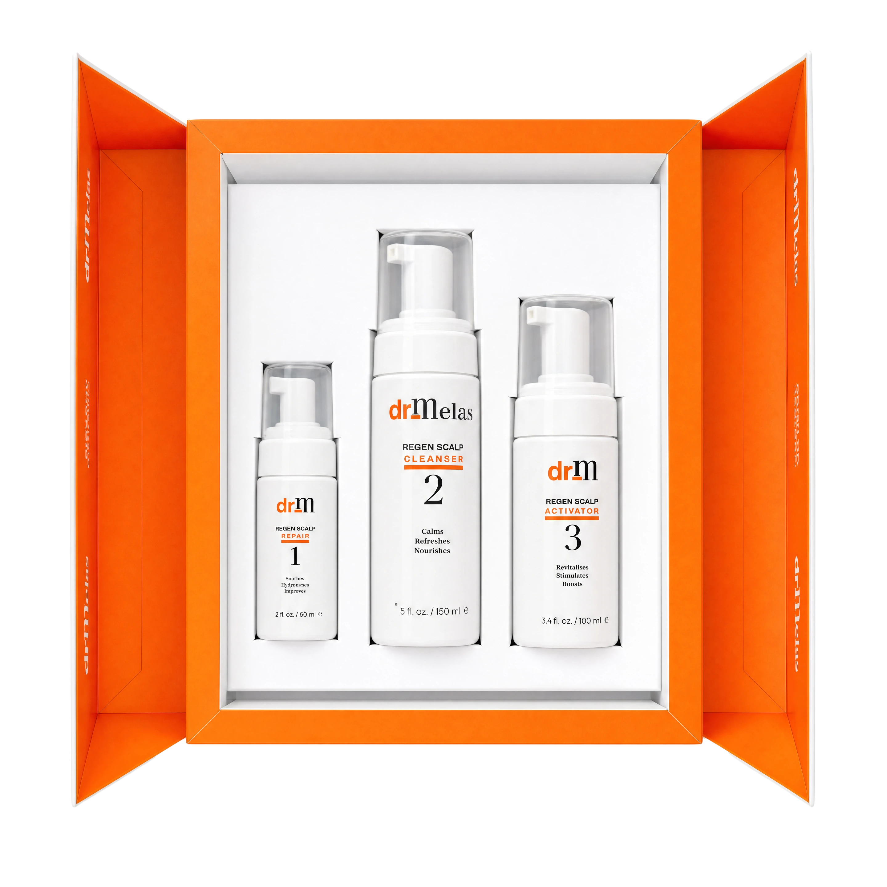 dr_Melas Regen Scalp Protocol — pack completo en caja premium